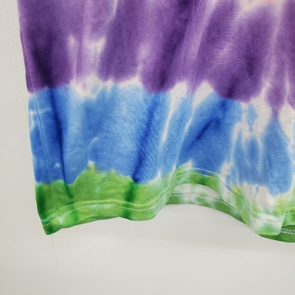 Mens Unisex XXL Rainbow Tie-Dye Spiral T-Shirt 100% Cotton Short Sleeve Festival - Picture 6 of 12
